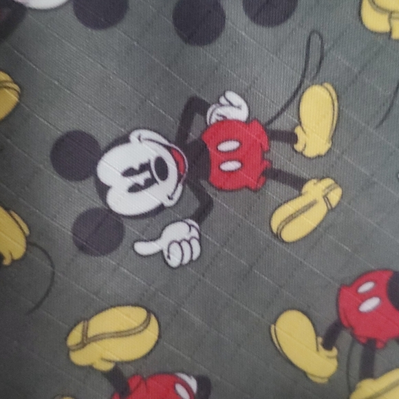 ❤️ Disney MICKEY MOUSE Vinyl Shoulder Bag Olive Green Purse Handbag lunch box - Picture 3 of 12